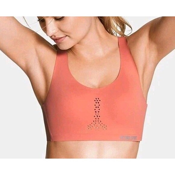 Victoria's Secret VSX Angel Max Sports Bra Size 32DD Rosebud Athleisure Sporty - Picture 2 of 9